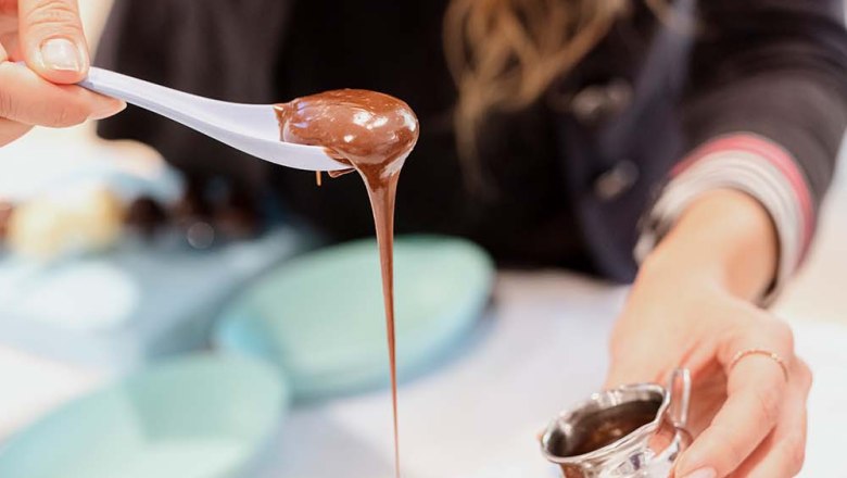 HEIDI Pralinen Workshop Füllung Pralinen, © Heidi Chocolat HEIDI Pralinen Workshop Füllung Pralinen, © Heidi Chocolat