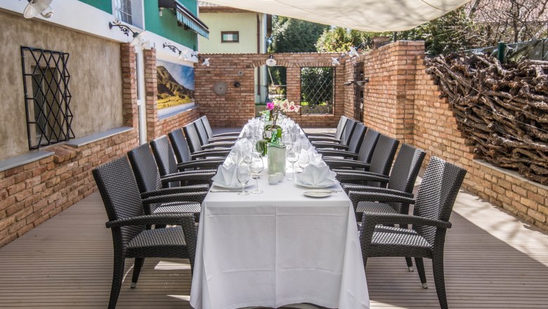 Unser wunderschöner Gastgarten, © Martin Schotte Unser wunderschöner Gastgarten, © Martin Schotte