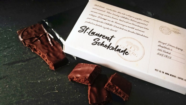 St.Laurent dark chocolate, © Weingut Johann Gisperg St.Laurent dark chocolate, © Weingut Johann Gisperg
