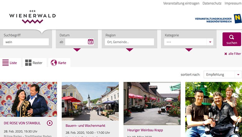 Veranstaltungskalender Wienerwald Veranstaltungskalender Wienerwald