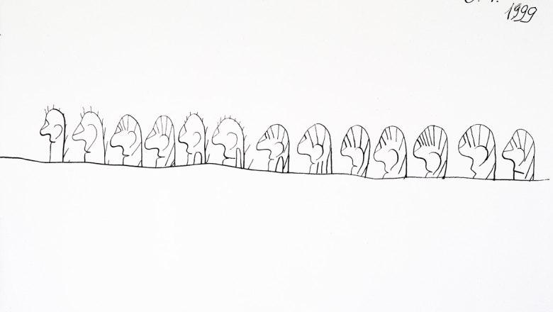 Oswald Tschirtner, 1999, Menschen, © verein gugging Oswald Tschirtner, 1999, Menschen, © verein gugging