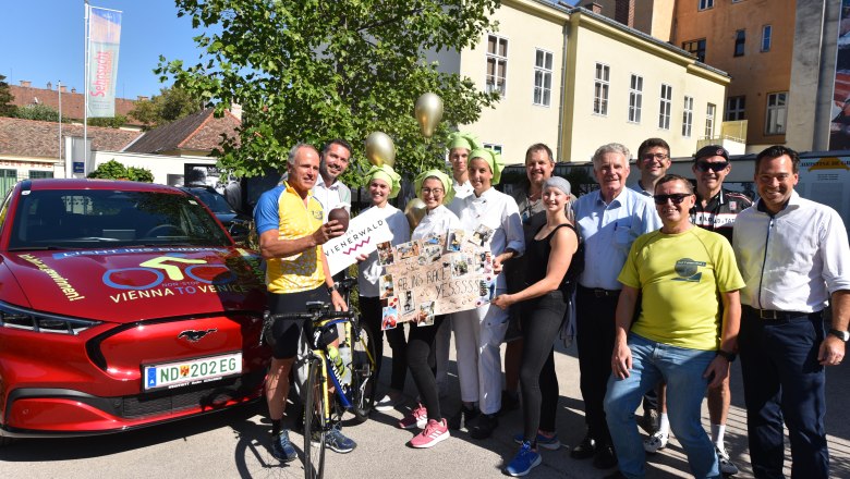 Benefiz Radtour vom Wienerwald bis nach Venedig, © Wienerwald Tourismus/Sonja Pohl Benefiz Radtour vom Wienerwald bis nach Venedig, © Wienerwald Tourismus/Sonja Pohl