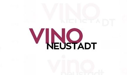 Logo mit dem Text 'VINO NEUSTADT' in Rot und Schwarz auf weißem Hintergrund.