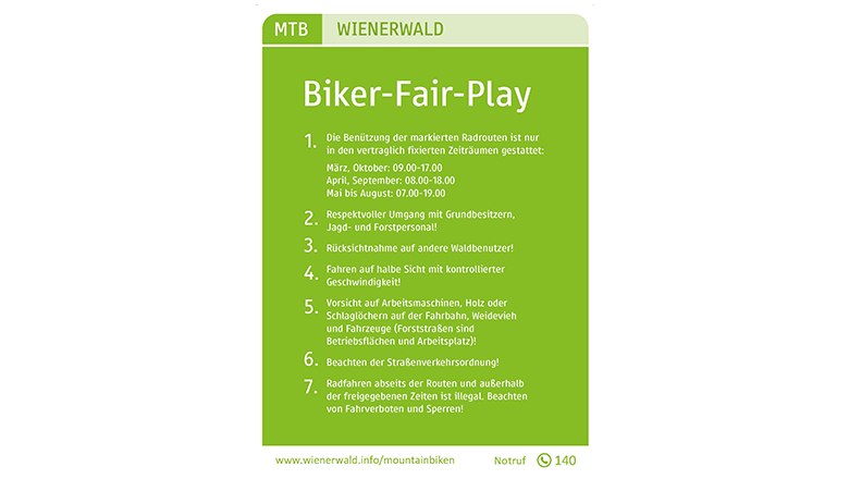 Biker Fair Play, © Wienerwald Tourismus
