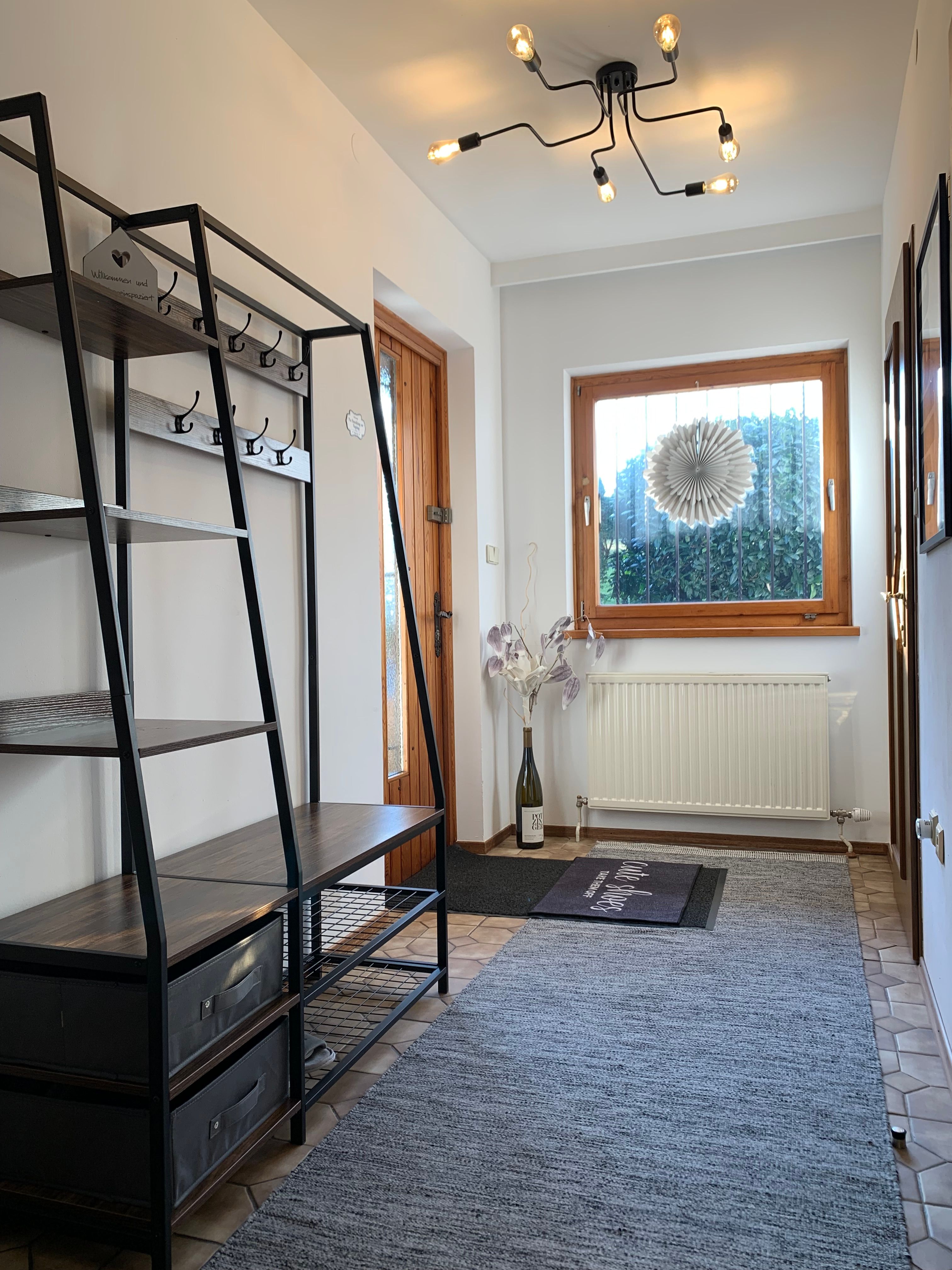 Corridor to the rooms with window 