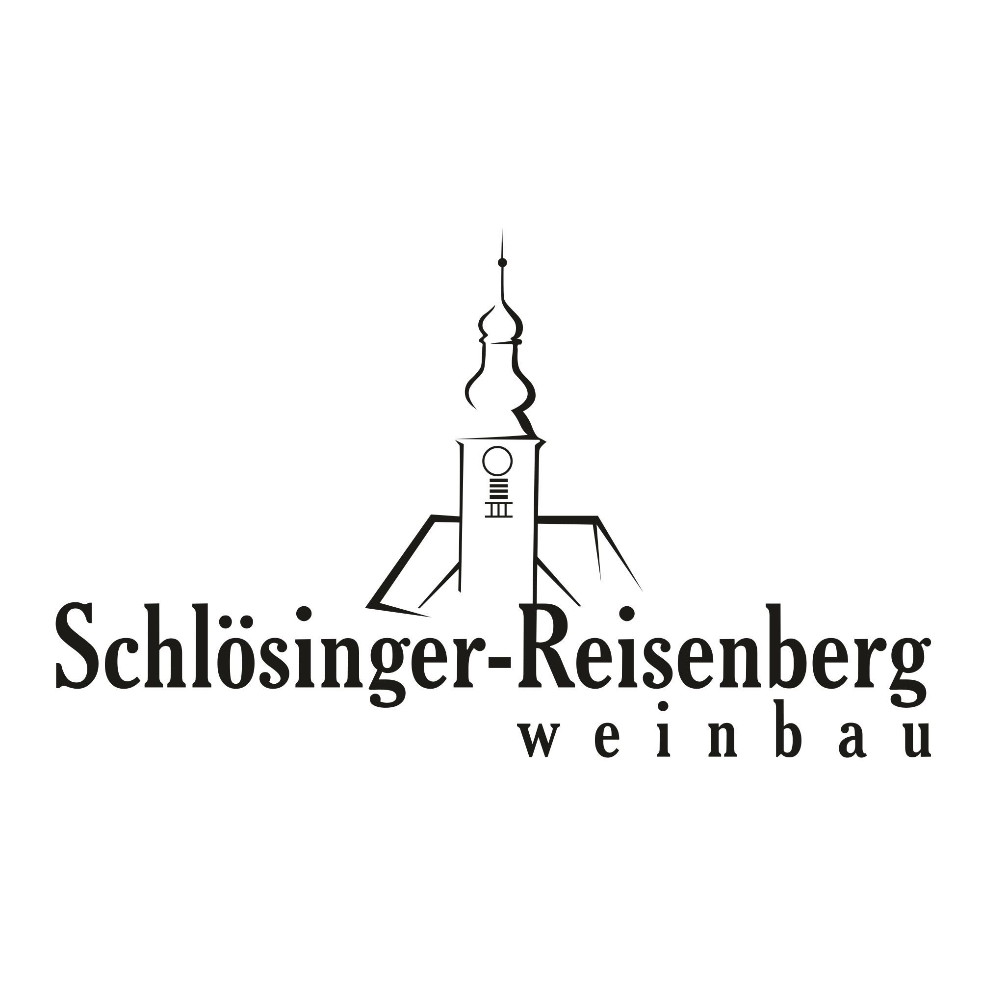 Logo von Schlösinger-Reisenberg Weinbau mit stilisiertem Turm.