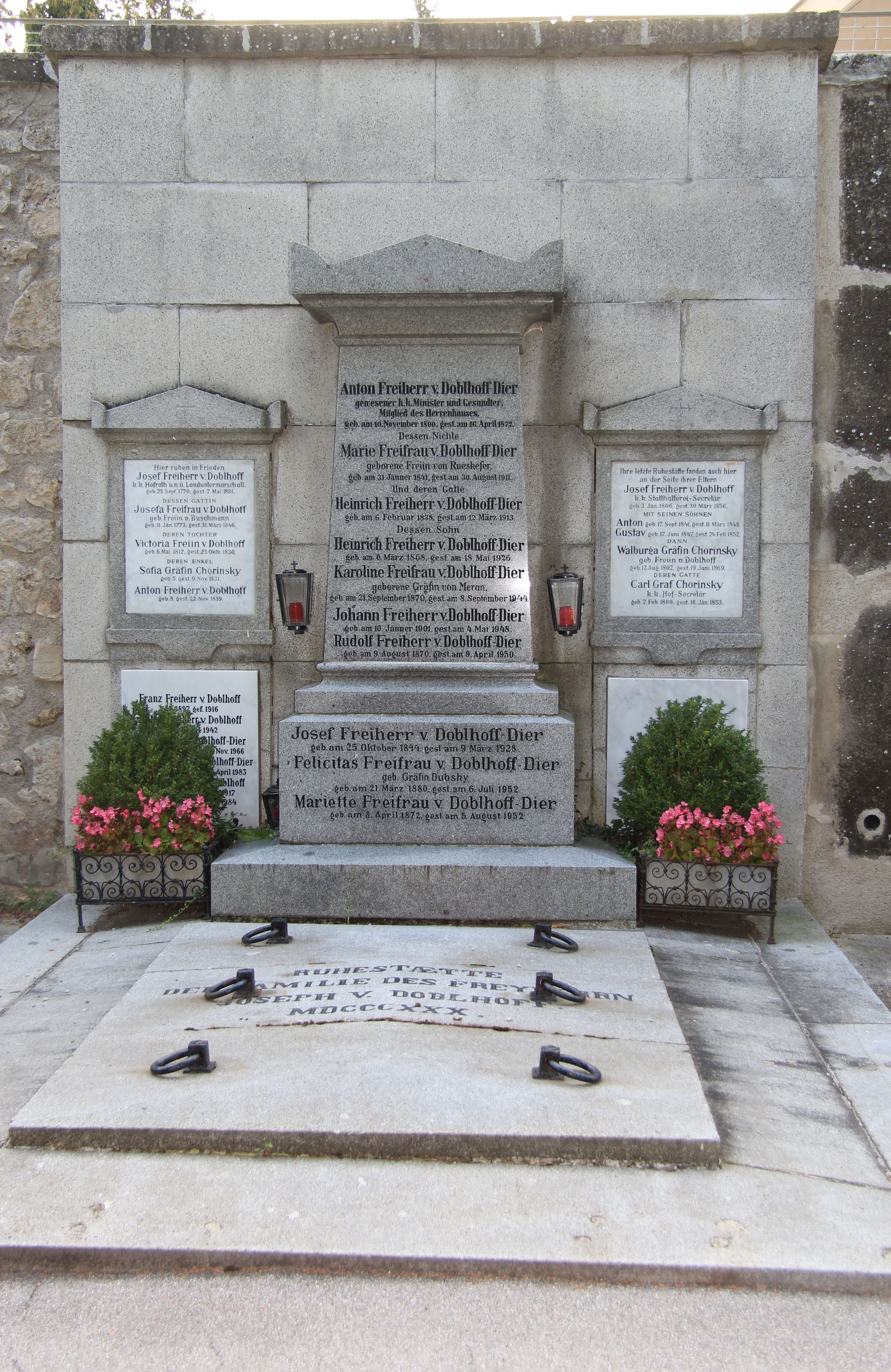 Helenenfriedhof, Grab Anton von Doblhoff-Dier