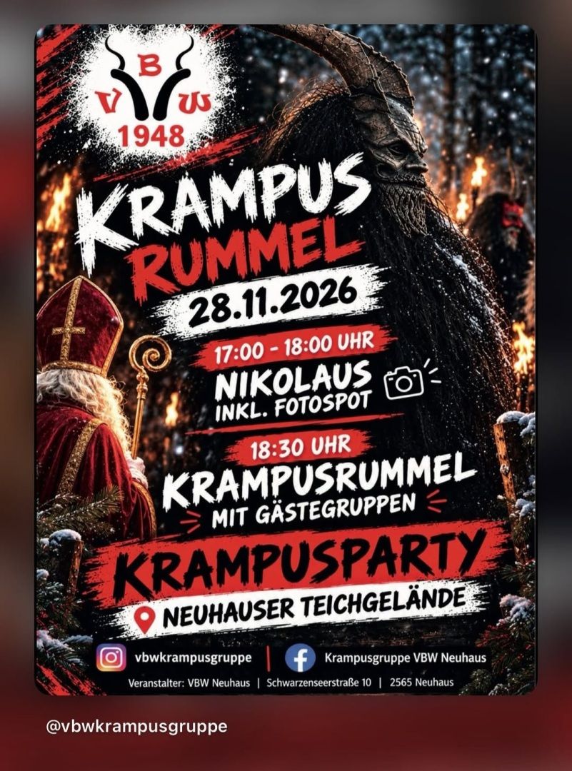 Logo vom VBW, Konturen eines Krampus