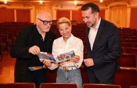 Lois Lammerhuber, Kristina Sprenger und Michael Wollinger, © Wienerwald Tourismus/Baden Media