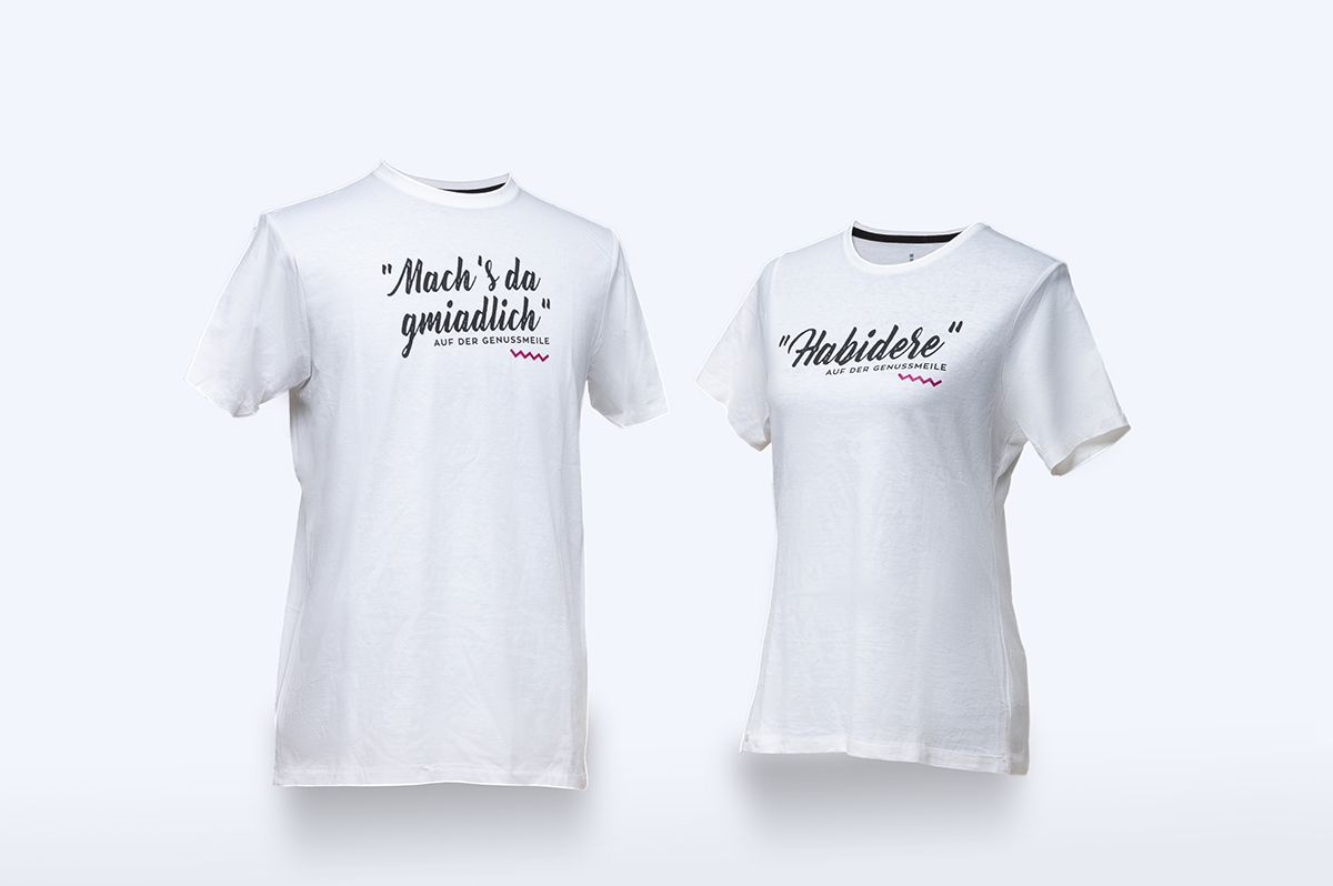 weißes Genussmeilen Fan T-Shirt