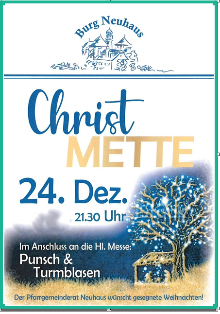 blau gold Weihnachtskrippe