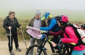 Mountainbiker vs. Wanderer, © Marlene Schütz