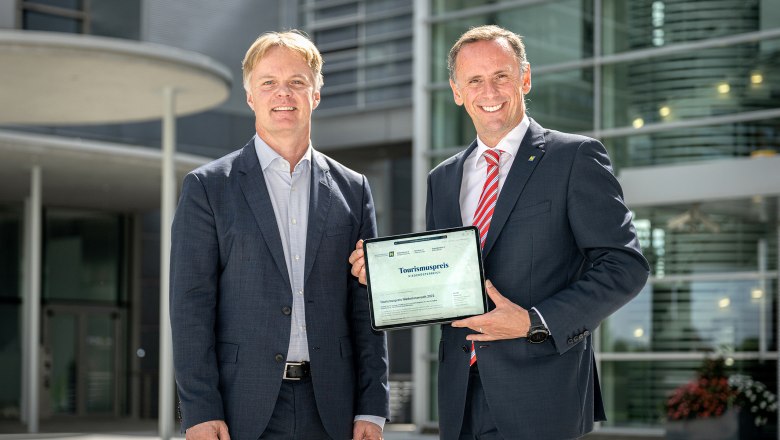 GF Niederösterreich Werbung Michael Duscher und Tourismuslandesrat Jochen Danninger, © NLK Pfeiffer