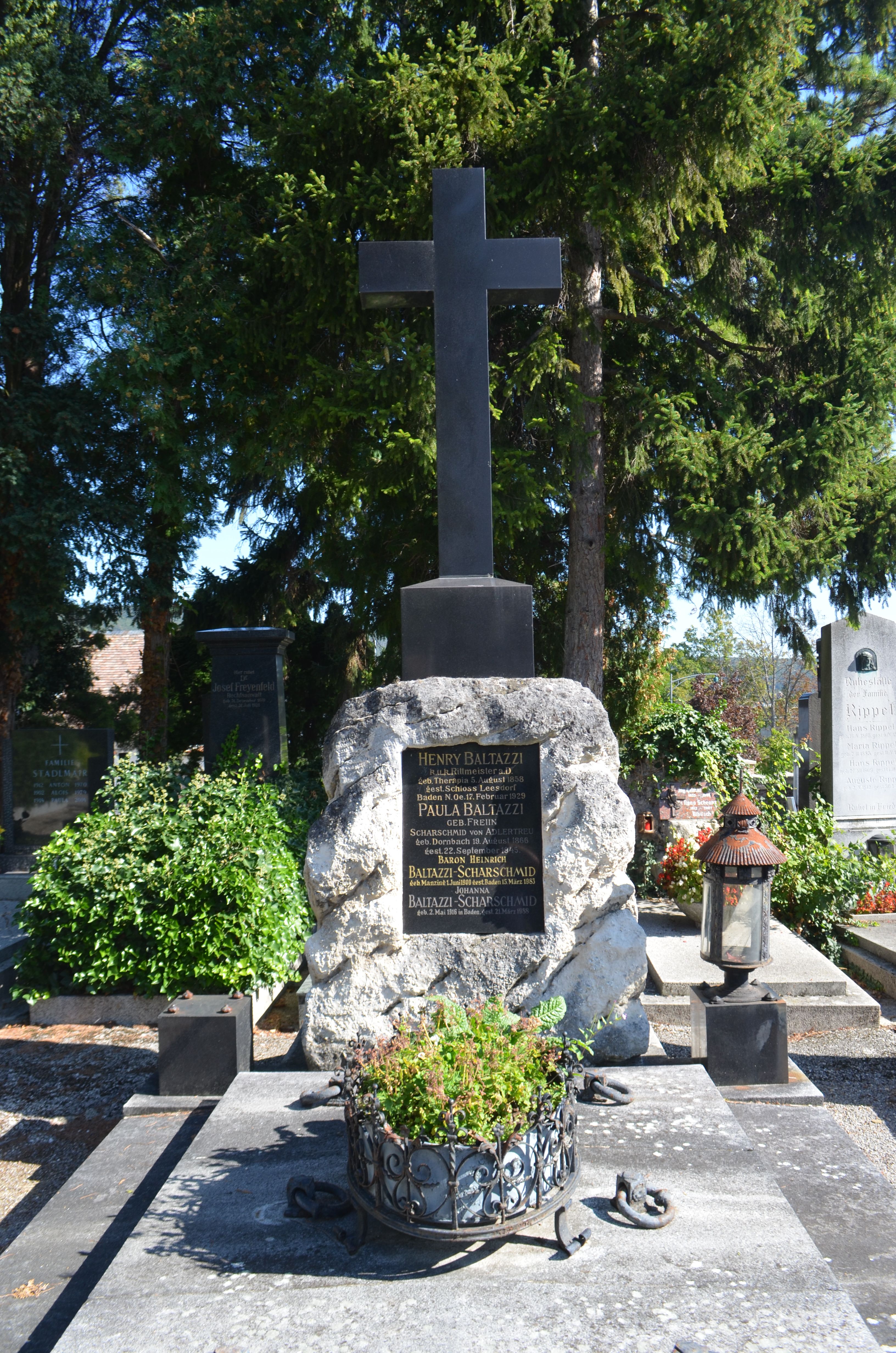 Helenenfriedhof, Grab Heinrich Baltazzi