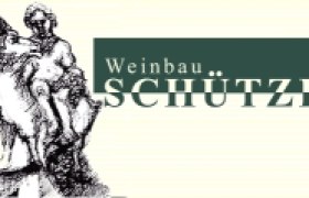 Logo of Weinbau Schützl with a sculpture and text.